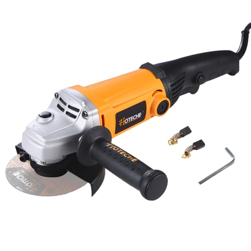 Hoteche 1200W Angle Grinder 125mm Grinder with 9000rpm Yellow Color Box Packaging