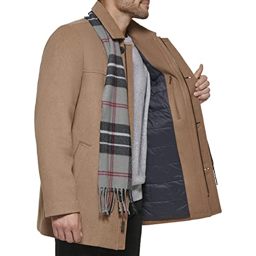Dockers Men's Weston Wool Blend Coat, Camel/Light Grey Scarf, X-Large #TOP4