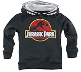 Ajuste : Regular Jurassic Park Classic Logo Unisex Sudadera con Capucha Negro 164, 100% algodón, Rippbündchen Regular