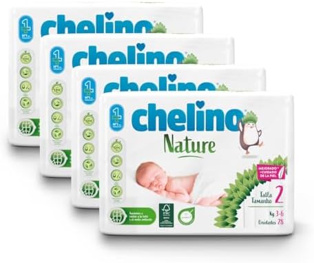Pack ahorro Pañales T2 3-6 kg Chelino Nature 112 Uds