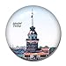 Aimant de réfrigérateur 3D pour tableau blanc Motif Tour de jeune fille Istanbul