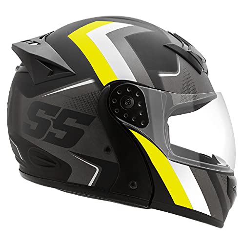 Capacete Mixs Gladiator Super Speed Fosco Tam. 58 58 Cinza/Amarelo