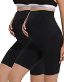 INNERSY Umstandsshorts Schwarze Schwangerschaft Unterhosen, XL, 2 Schwarz