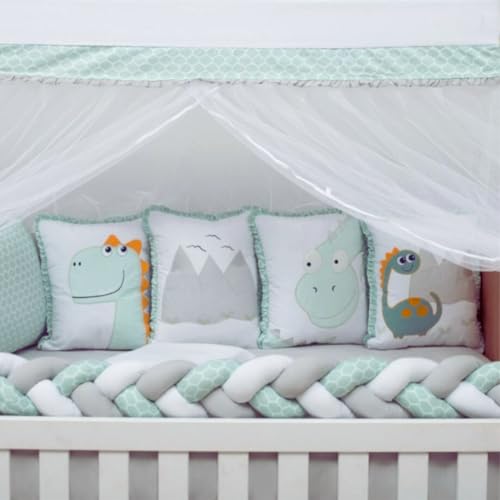 Kit Berço Americano 10 Peças Linha Baby Magia Dinos Menino Conforto Luxo