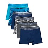 Hanes Boy's Moves Breathable Mesh Boxer Brief Underwear, X-Temp, Moisture-Wicking Boxer Briefs for Boys, 6-Pack