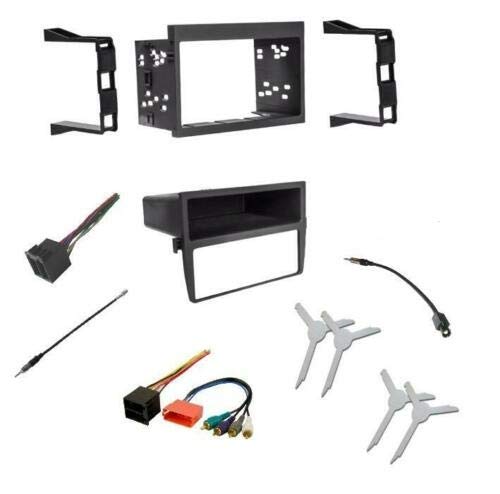 Car Stereo Dash Mount Kit Wire Harness Antenna Adapter and Tool Combo to Install a Single or Double Din Size Aftermarket Radio Made for Porsche: 1999-2001 911 and 1997-2002 Boxster