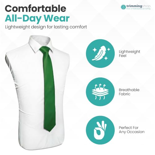 Trimming Shop Cravate en Polyester Doux pour Tenue Formelle, Mariage, Bal de Fin d'année, fêtes, fêtes, Design Classique Unisexe – vue 7