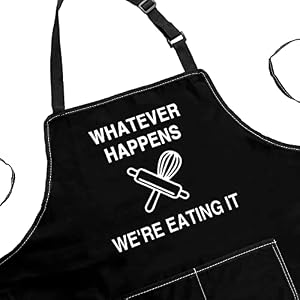 POFULL Funny Baking Apron Whatever Happens Were Eating It Apron Cook Aprons
