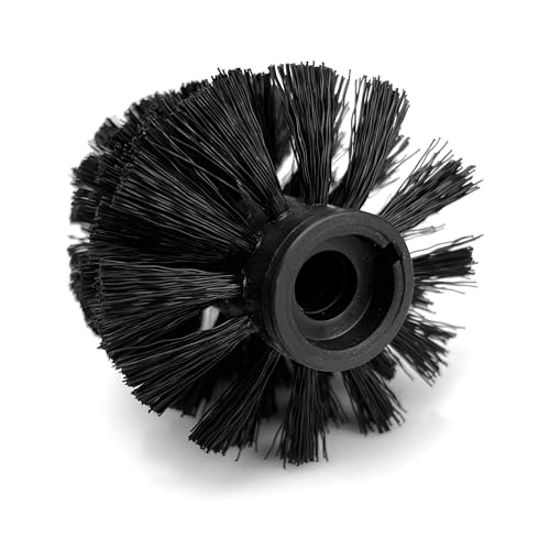 Image of 3PCS Toilet Brush Head Replacement Refills, Easy Screw-On Design, Sturdy Simple Compact Replaceable Stiff Bristles, Make Deep Cleaning, Good Grip for Bowl Plunger in Guest Office Master Bathroom-Black