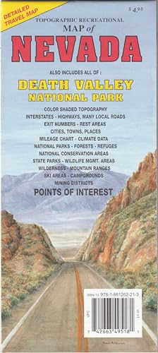 Nevada Topographic Recreational Map GTR