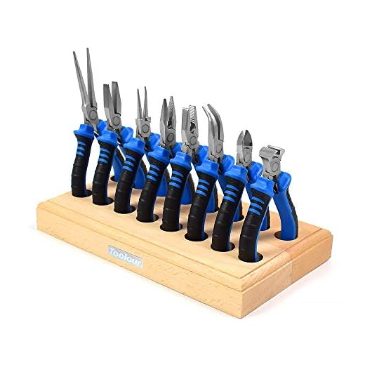 Jewelry Pliers 8Pcs Set, Jewelry Making Tools, Mini Precision Pliers Kit with Wood Pallet, Needle Nose Pliers, Wire Cutters, Diagonal Pliers etc. Pliers for Jewelry DIY Crafting Beading Repairing