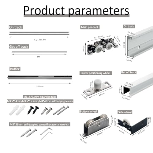 Riel de puerta silenciosa de 1.8m para transformar tu salón con estilo y fluidez 3
