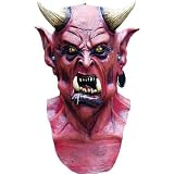 Ghoulish Productions Uzzath Mask. Red Devil Horns Mask, Demon Mask With Horns Red, Red Demon Big Che