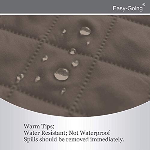 Easy-Going 4 Seater Sofa Slipcover Reversible Sofa Cover Water Resistant Couch Cover With Foam Sticks Elastic Straps Furniture Protector For Pets Children Dog Cat (Xx-Large, Taupe/Ivory) #TOP5