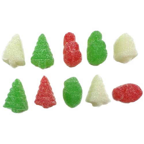 Holiday Jelly Candy Mix Bulk Bag | By Blue Clover Foods | Festive Holiday Shapes Featuring Trees, Bells And Snowmen | Lemon, Lime, And Cherry Flavored Christmas Candy | 20 Ounce Stand-Up Resealable Bag | 1.25 Pounds #TOP4