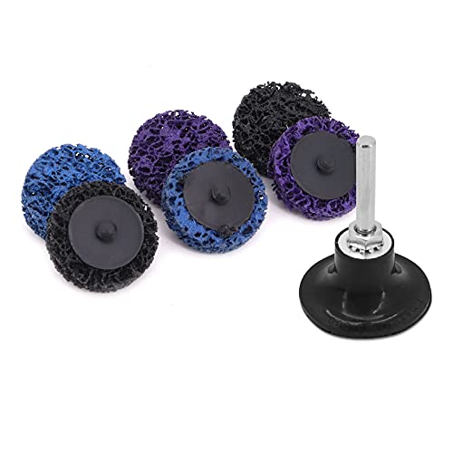 Yuhtech Schleifscheiben Set, 46 Pcs 2 Zoll 50mm Fächerscheiben Reingungsscheibe Set Schleifscheiben Lamellenscheiben