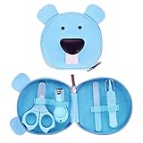 Eggsnow Baby Manicure Set(4 Pieces), Newborn Grooming kit Infant Nail Clippers Set include 2 Safety Scissors ,Nail Clipper,Nail File with Cute Carrying bag-Pink