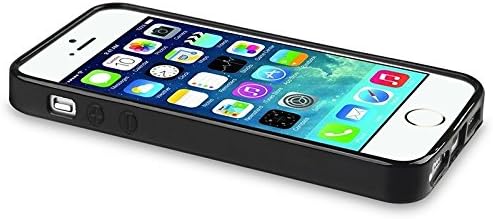 iPhone SE Case, Insten TPU Rubber Skin Case Cover Compatible with Apple iPhone 5SE / 5S / 5, Black Jelly