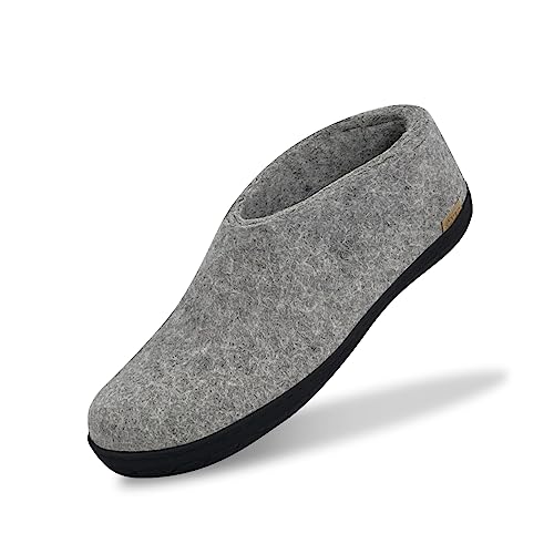 Image of Glerups 100% quality wool mix Shoe Slipper with rubber sole - Unisex