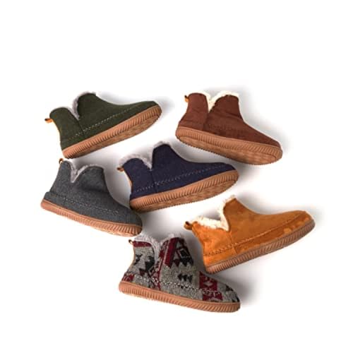 Image of Dearfoams Men's Memory Foam Indoor House Slippers Brixen Ankle Boot House Shoes - Gifts for Men