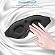 2025 Innovative Schlafmaske für Herren und Frauen. 100% Licht blockierend Ergonomische, einstellbare Augenmaske mit Ohrstöpseln Schlaf, Nickerchen, Meditation, Reisen, angenehme Nachtruhe(Schwarz)