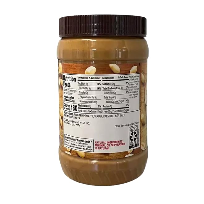 Mantequilla de Maní Natural Cremosa 40 Onzas 2 Paquetes miniatura 5
