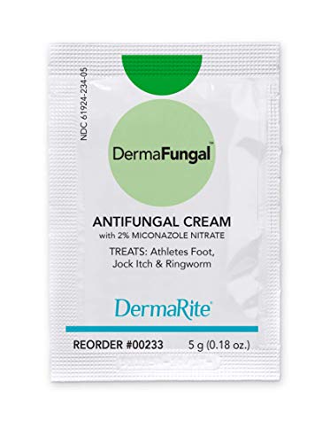 Athletes Foot Antifungal Cream, 5g Single Use Packets, 144 Pack - Treats Jock Itch, Ringworm and Dry Itchy Skin - 2% Miconazole Nitrate  Latex Free, Dermatologist Tested  DermaFungal