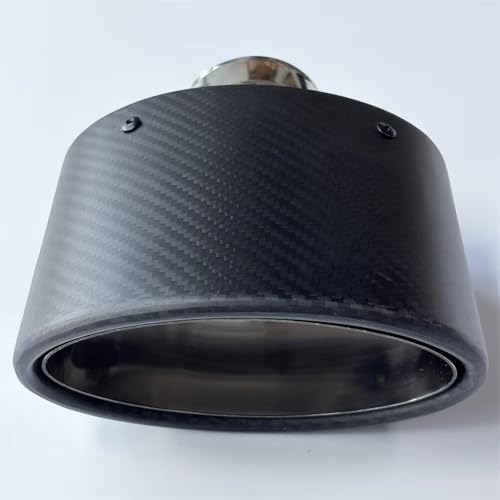 Embout d'échappement carbone noir mat ovale avec buse large de 150mm