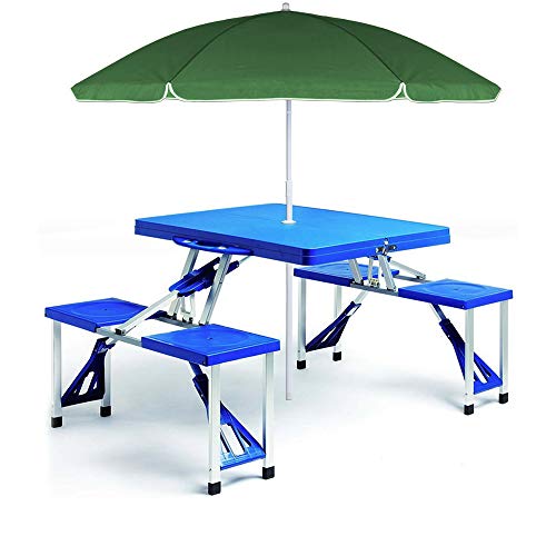 Deuba-Alu-Campingtisch-Koffertisch-Klappbar-mit-Stuehlen-Tragegriff-Schirmhalterung-Sitzgarnitur-Campingmoebel-Set-Camping
