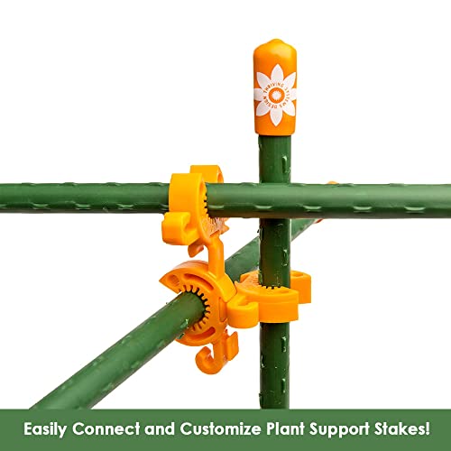 Garden Clips Customizable, Reusable, And Strong Connections To Metal Or Bamboo Stakes. Create Custom Support Solutions Clips -Sturdy Tomato Cages, Climbing Vine Trellis (Tangerine - 100 Ct.) #TOP7
