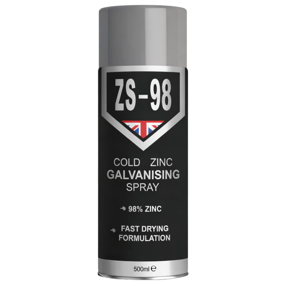 Zs-98 Metallic Silver Cold Zinc Bright Galvanising Aerosol Spray Paint 500Ml