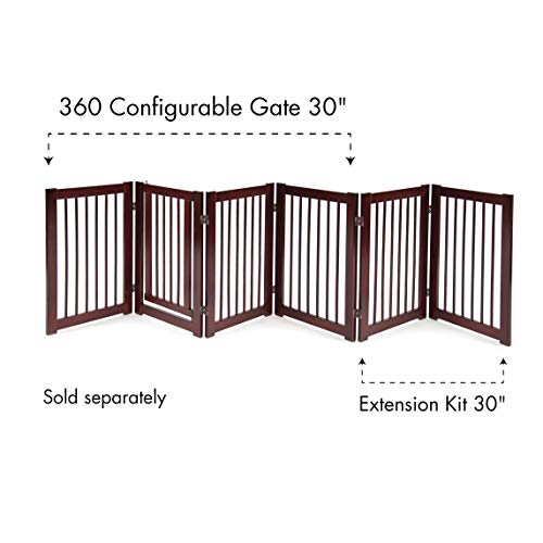 Primetime Petz 33233 Extension Kit For 360 Configurable Walk Through Folding Pet Gate ,Walnut,30" #TOP4