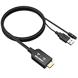 LiNKFOR eARC/ARC to Optical Audio Extractor Cable (1.5M/5ft), All-in-One HDMI ARC to TOSLINK Adapter, Supports 192KHz/24bit, DTS 5.1, Dolby Digital, Plug and Play for TV to Soundbar, Home Theater
