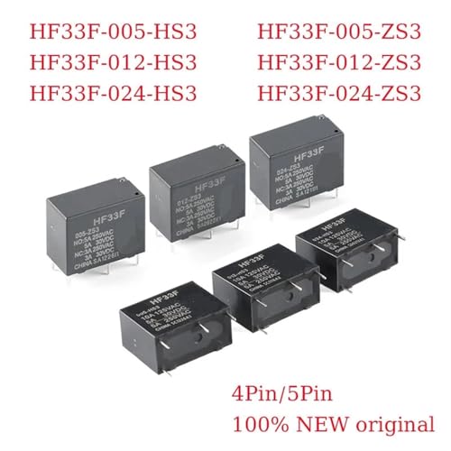 Relais HF33F commutation stable 250V CA JZC-33F haute isolation - 2