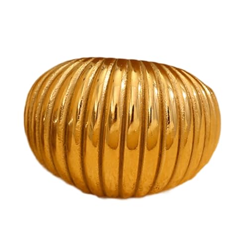 Fashionable Women's Ring in Gold or Silver Plated Stainless Steel for Parties