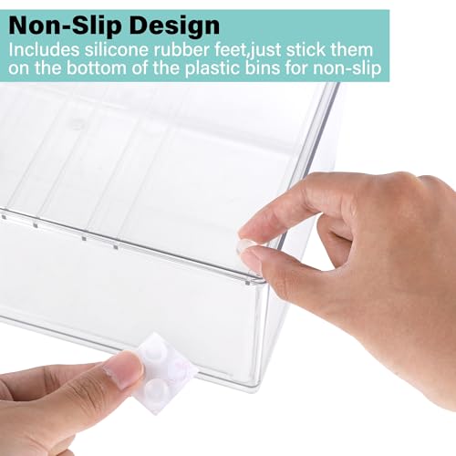 Image of Prsildan Acrylic Makeup Organizer, 3 Pack Stackable Clear Storage Drawers for Baby Bottles Desk Organizers with 3 Drawers for Countertop Vanity Nursery Modular System for Cosmetics Jewelry
