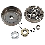 Qualoramall Ritzel Kupplungstrommel Kit .325-7 mit Kupplung, Nadellager, Ölpumpe, Schneckengetriebe, Unterlegscheibe und E-Clip kompatibel mit 018 023 025 MS170 MS180 MS210 MS230 MS2