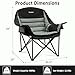 Youtanic Oversized Camping Chair, Portable Folding Camping Chairs with Side Pocket, Cup Holder and Carry Bag, Heavy Duty Outdoor Camping Chairs for Adults, Fishing, Sports, Trip, up to 400lbs, Style 4