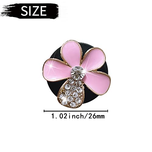 Image of 6 Pcs Bling Flower Air Vent Clips, Cute Daisy Car Air Fresheners Vents Clips Car Diffuser Vent Clips Rhinestone Glam Car Interior Decoration Charm Diamond Car Decor Bling Car Accessories for Women Girls