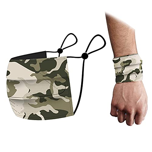 Asshop KYZRUIER Armbandtyp Masken Mund Nasen Schutzmaske Stoff Wiederverwendbare Waschbare Gesichtsmaske 3-Lagige, Premium-Maske in Erwachsenengröße Cover