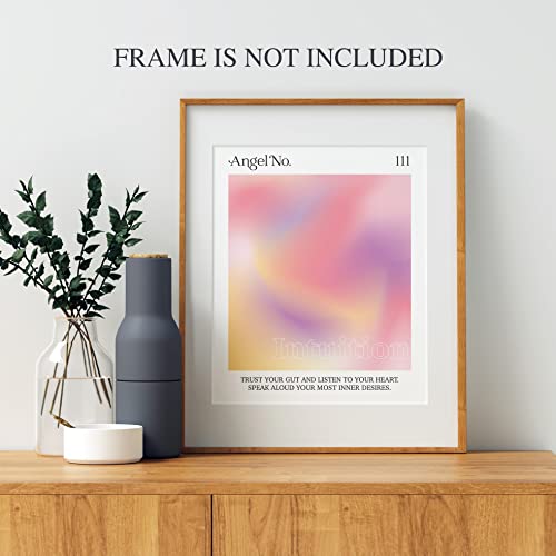 Angel Number Posters - 111 - Spiritual Aura Aesthetic Room Decor - Wall Art Print - 11X14 - Unframed #TOP3