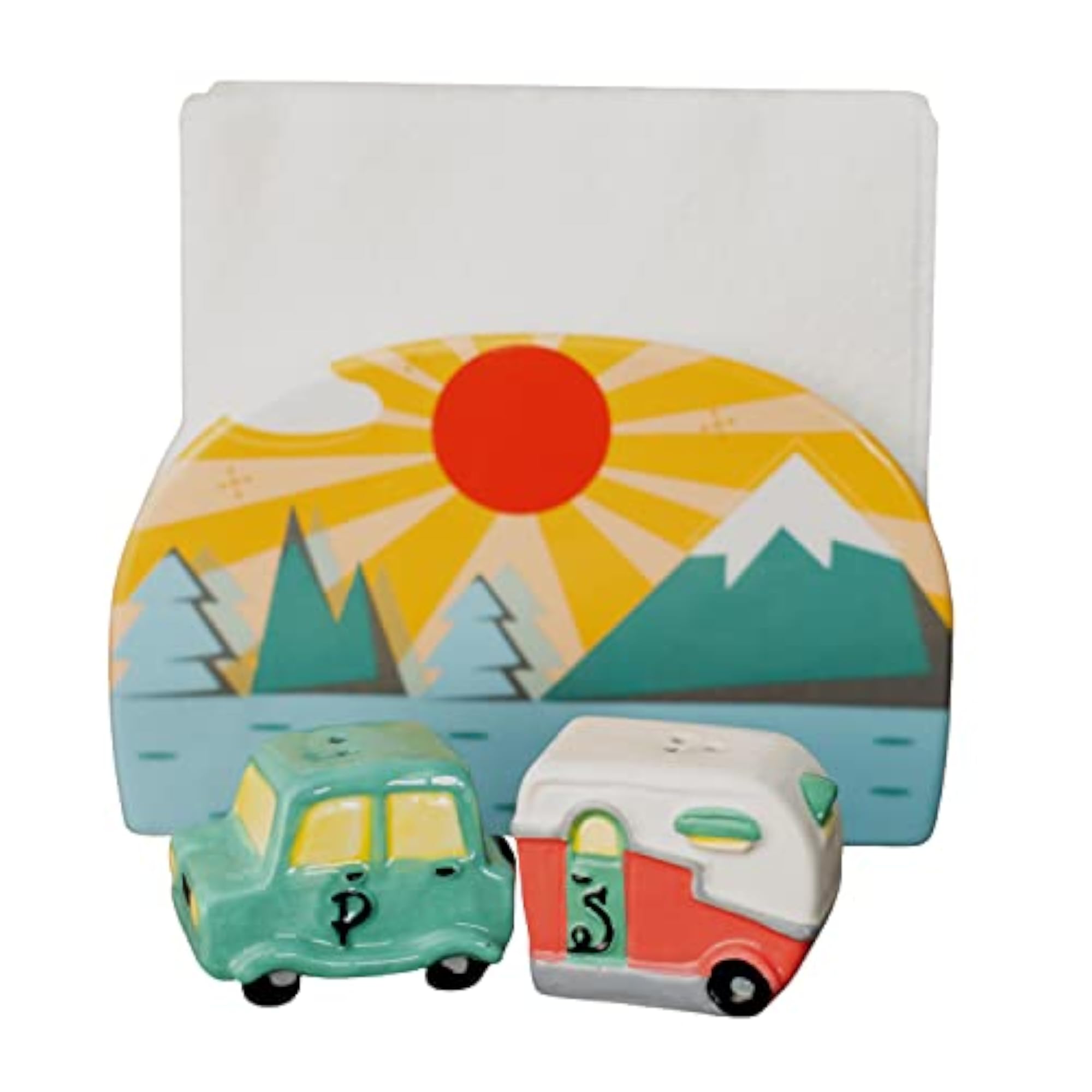 Camp Life Vintage Camper Salt & Pepper Shakers Set