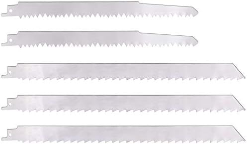 KONIGEEHRE 5 Pack Stainless Steel Reciprocating Saw Blades for Frozen Meat Bone Food Cutting Beef Turkey Wood Pruning Sawzall Blades