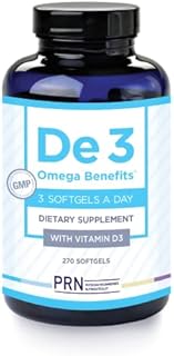 PRN DE3 Omega Benefits (New & Improved Formula - 3 Per Day Serving) - Support for Eye Dryness - 2240mg EPA & DHA in The Triglyceride Form | 3 Month Supply…