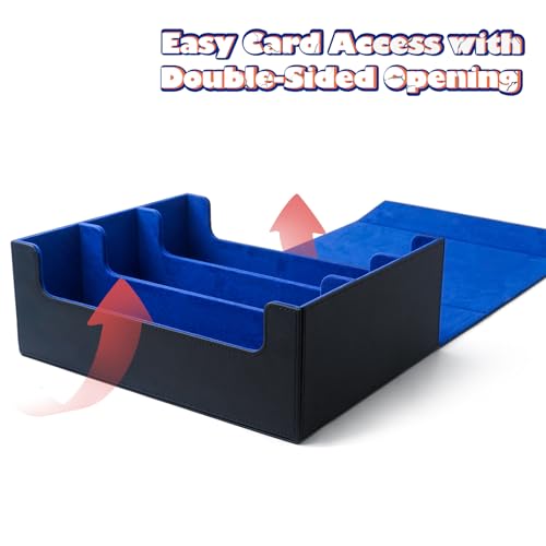 AWESOPAL Card Deck Box Fits MTG YGO PTCG, 1800+ Trading Card Storage Box with Magnetic Closure & 8 D