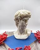 Bereits als Geschenk verpackt David Kerze XXL 14,5 cm  Handmade in Germany  Römische Büste Figur Adam Gott
