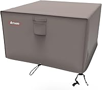 Vista 77 de Atyard Cubierta rectangular para hoguera de gas de 42 x 24 x 24 pulgadas, impermeable, resistente al viento, anti-UV, para muebles de patio