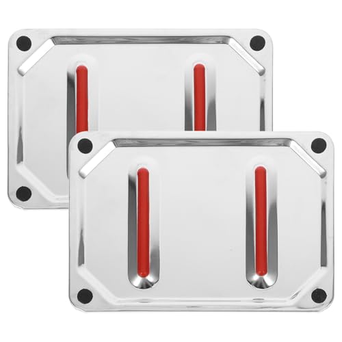 SAFIGLE Tappetino da Stiro Protettivo in Acciaio Inossidabile Resistente al Calore Set 2 Pezzi Piastra di Appoggio per Ferro da Stiro per Uso Domestico e Viaggi Supporto Pratico