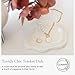 CCINPPY Ceramic Jewelry Tray Trinket Dish, Decorative Cloud Vanity Key Tray for Women, Ring Holder Dish, Cute Jewelry Plate Bowl Room Decor Aesthetic, White, Medium