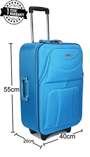 Image of Trumpkin Polyester 21.65 inches Soft Suitcase (Luggage Outside Blue)